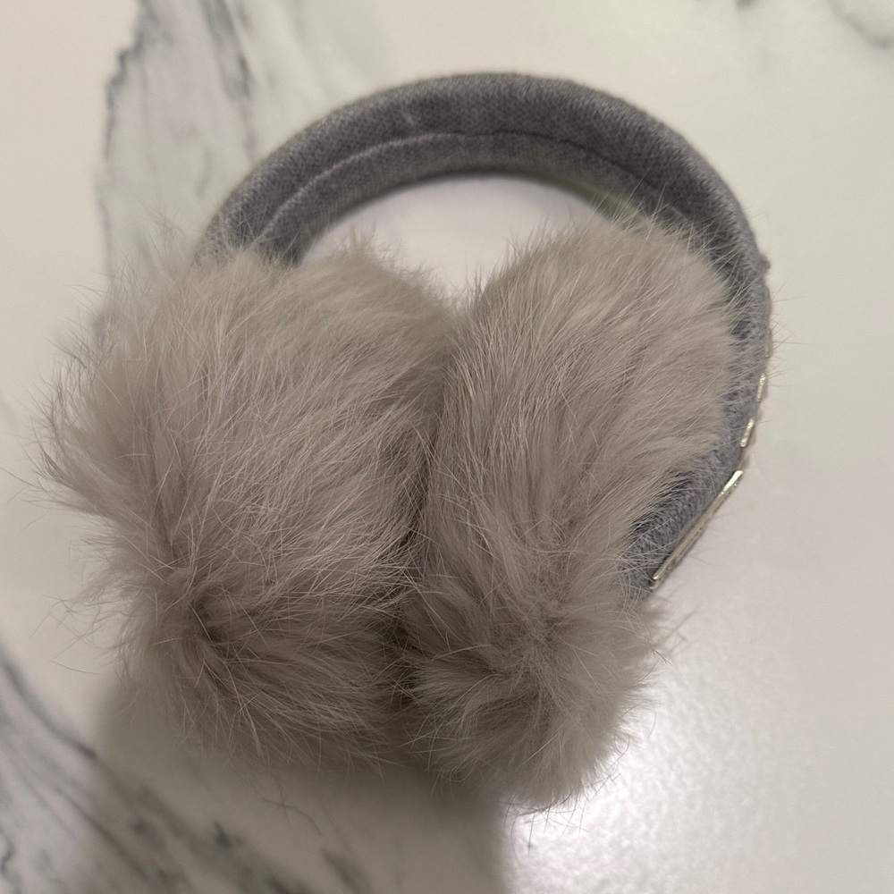 Michael Kors Gray Fur Hair Accessory